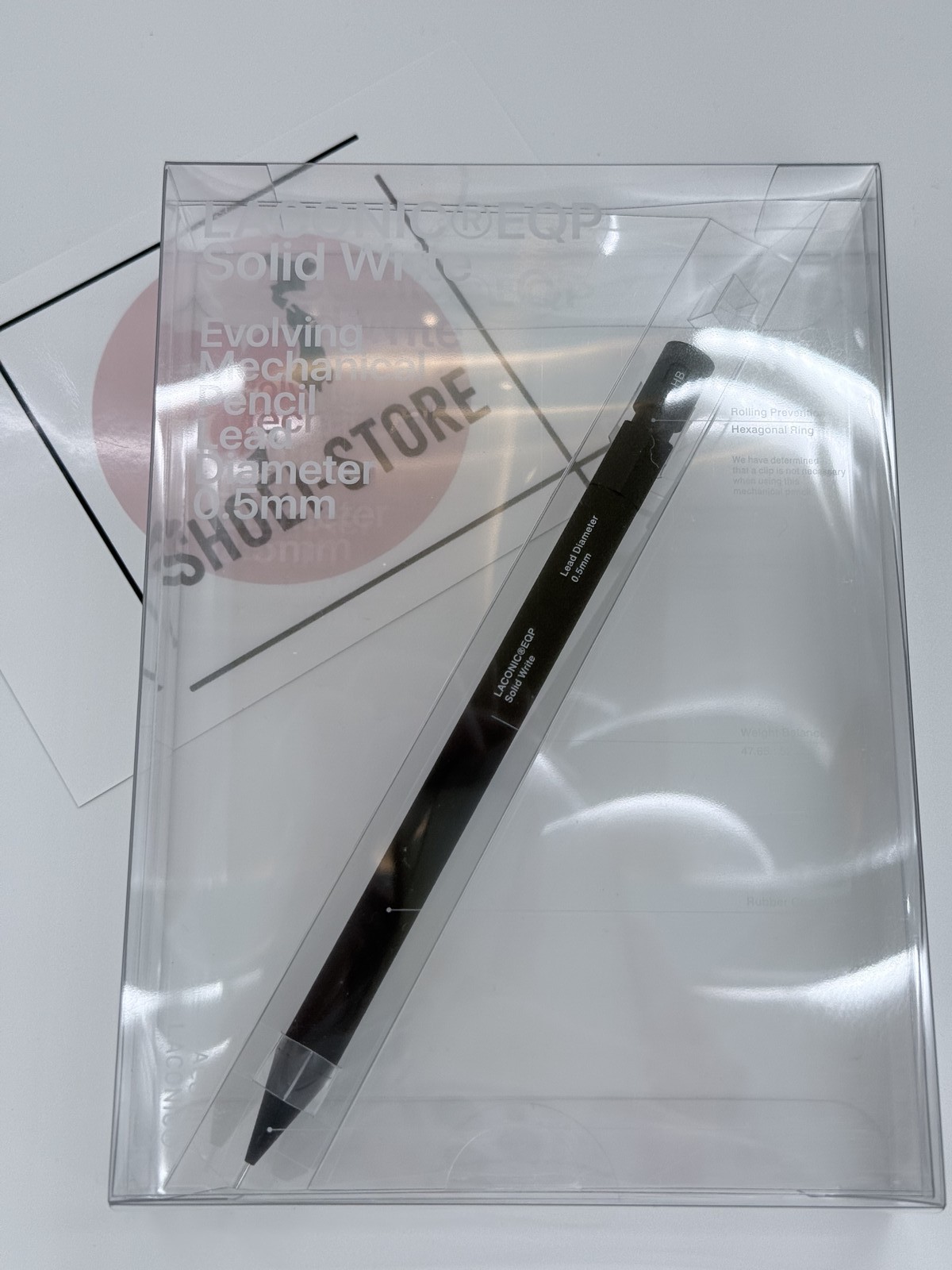 Laconic Solid Write SW-01 Mechanical Pencil 0.5mm Matte Black NEW