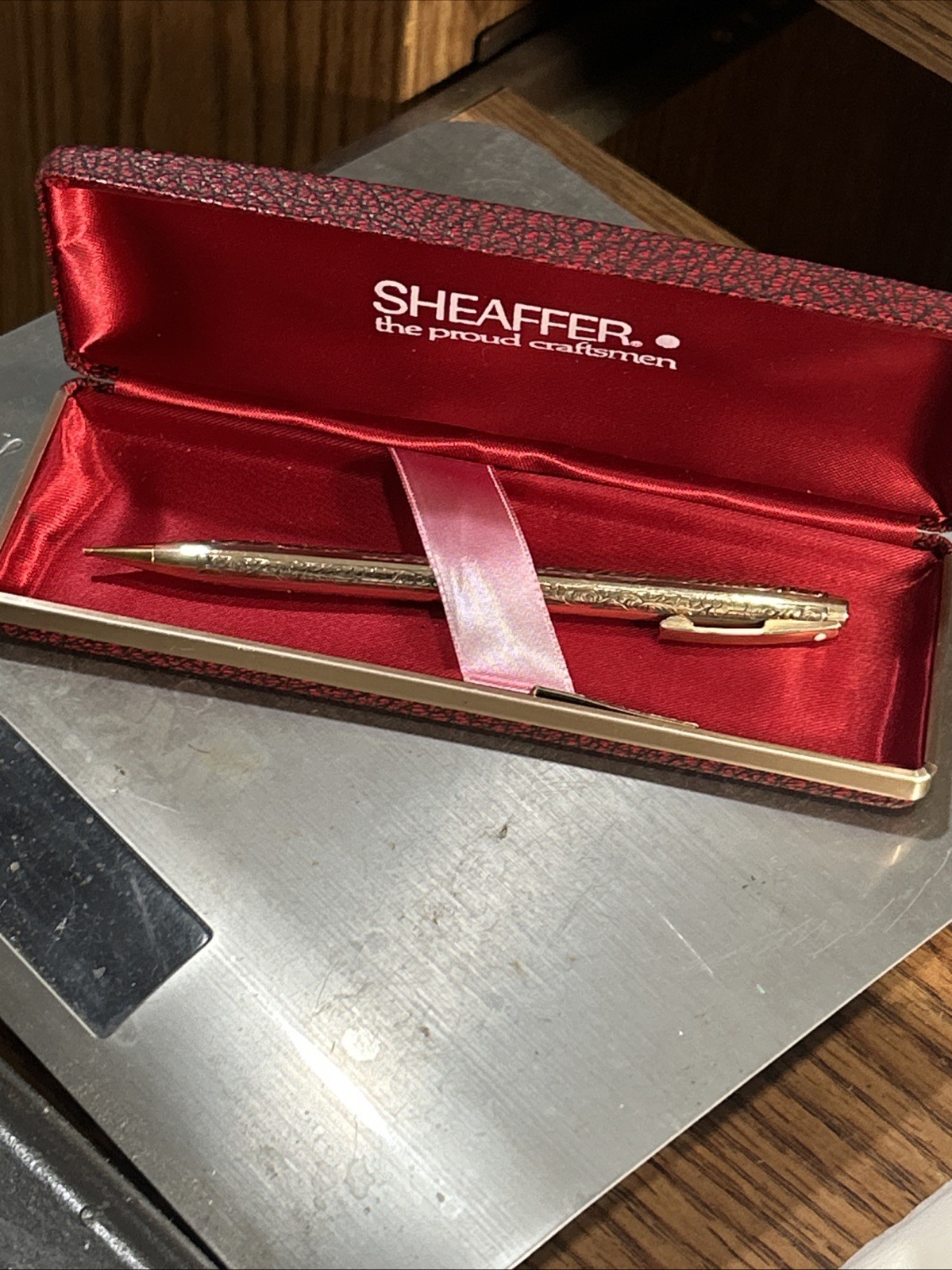 Vintage Sheaffer 12k Gold Filled Mechanical Pencil Zoom In! See Pics! Floral