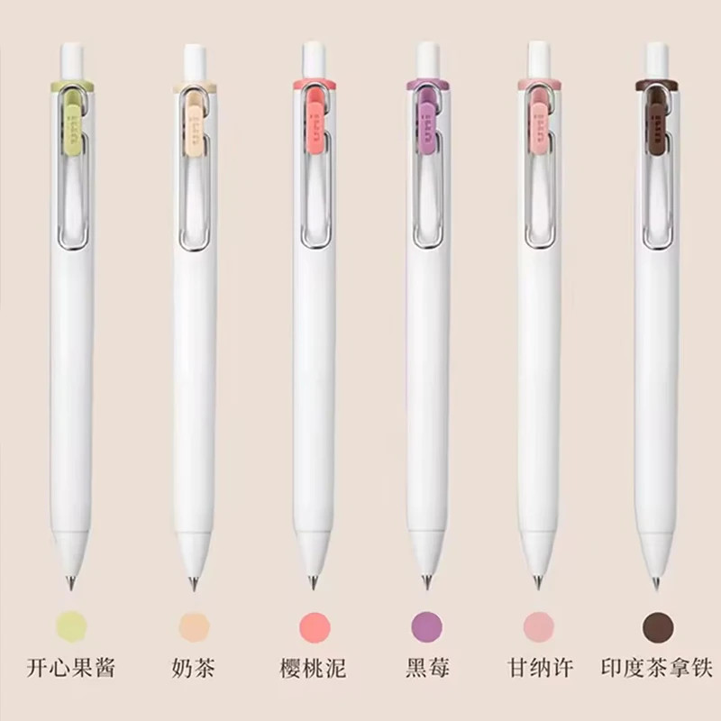 6 Colors Japan UNI Uni-Ball One Gel Pen Small Thick Core Limited Edition Press C