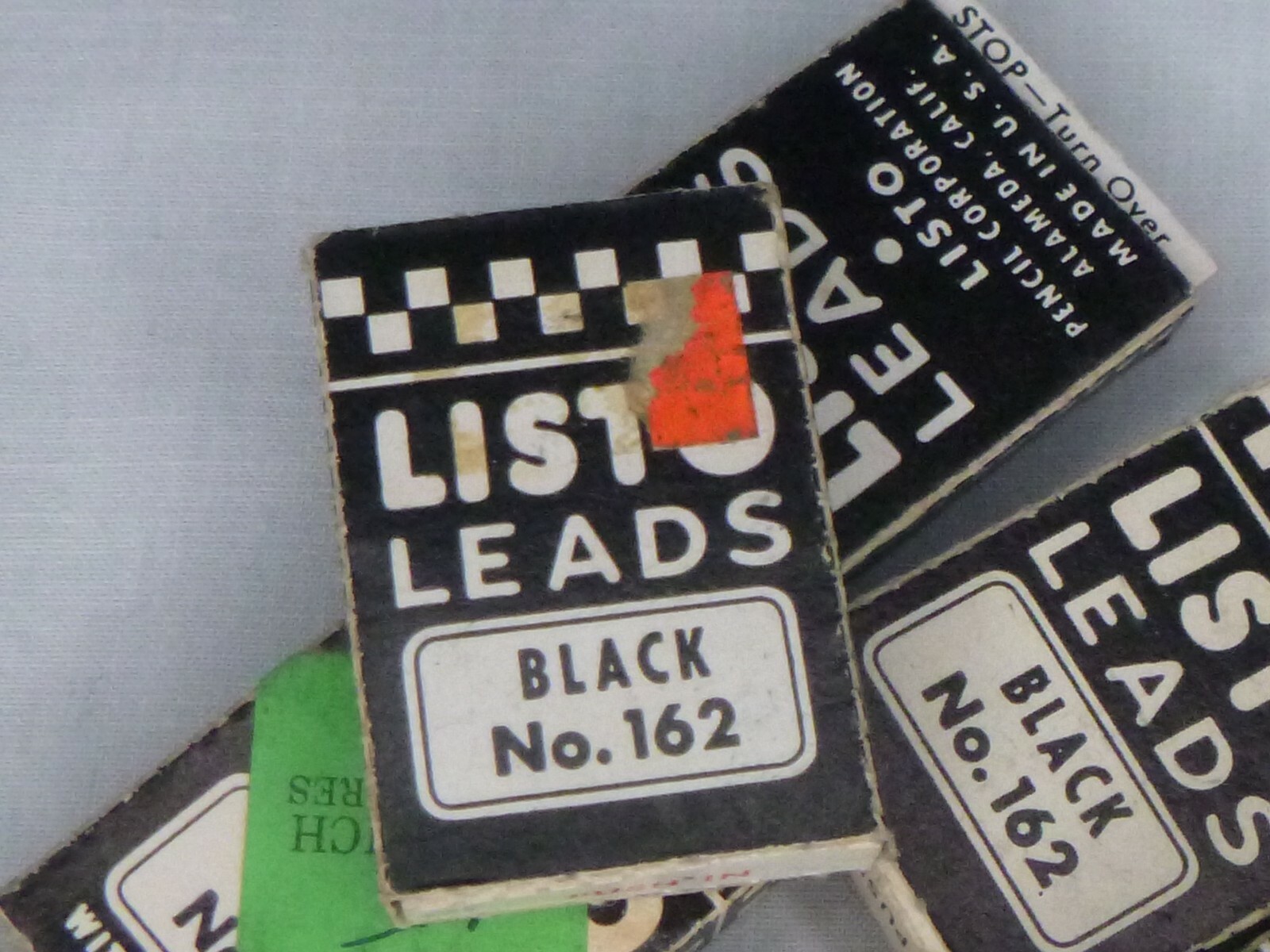8 Pkgs Listo Marking Leads Lead Orig Box Black #162 Made in USA