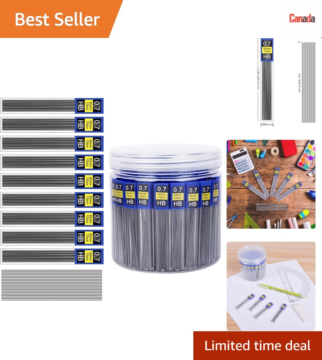 Break-Resistant Mechanical Pencil Refills – Smooth Writing – Wide – Tubes