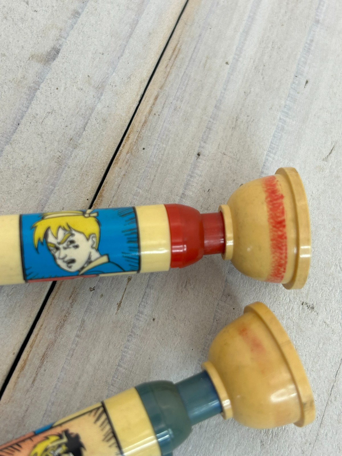 Nissin Demae Itcho Demae Boy Kutsuwa Mechanical Pencils 2pcs Vintage Japan 1970s