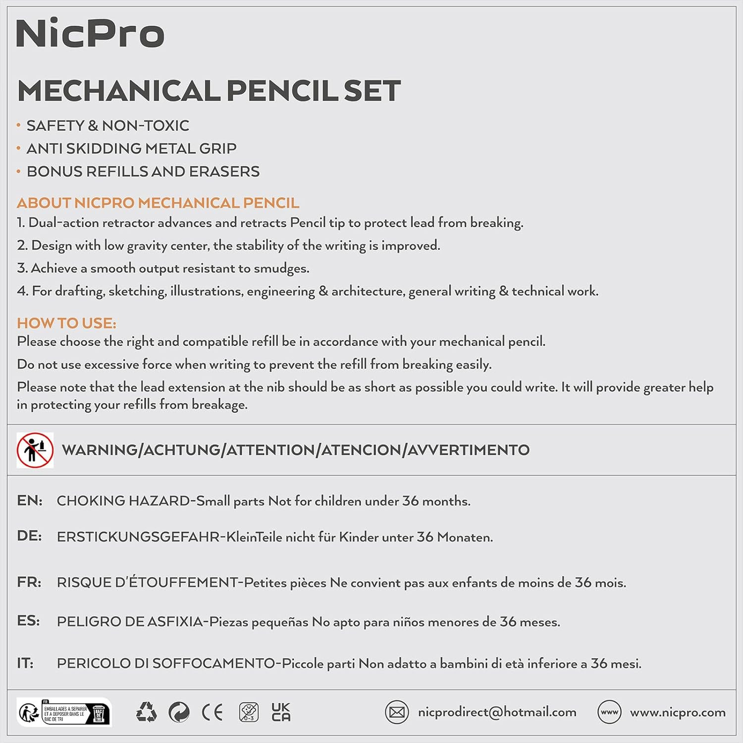 28 Piece Gold Writing Instrument Set Mechanical Pencils Lead Erasers Storage …