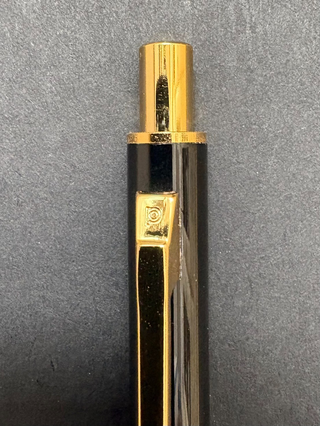 Platinum Riviere Mechanical Pencil 0.5mm Black Gold Japan NOS Deadstock Sticker