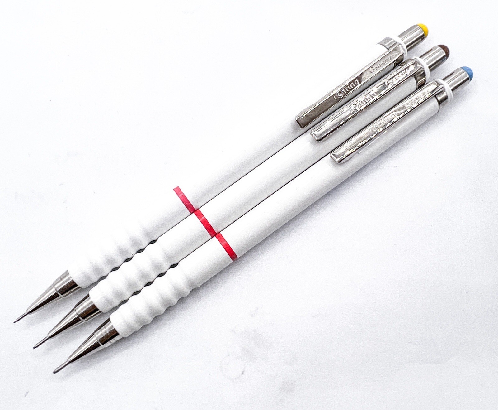 NOS Rotring Tikky Special white 3pcs set Mechanical pencil With Pouch