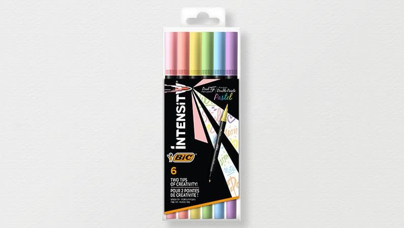 Pastel Stationery Set with Felt Pens, Mechanical Pencils, Highlighters, and Fine