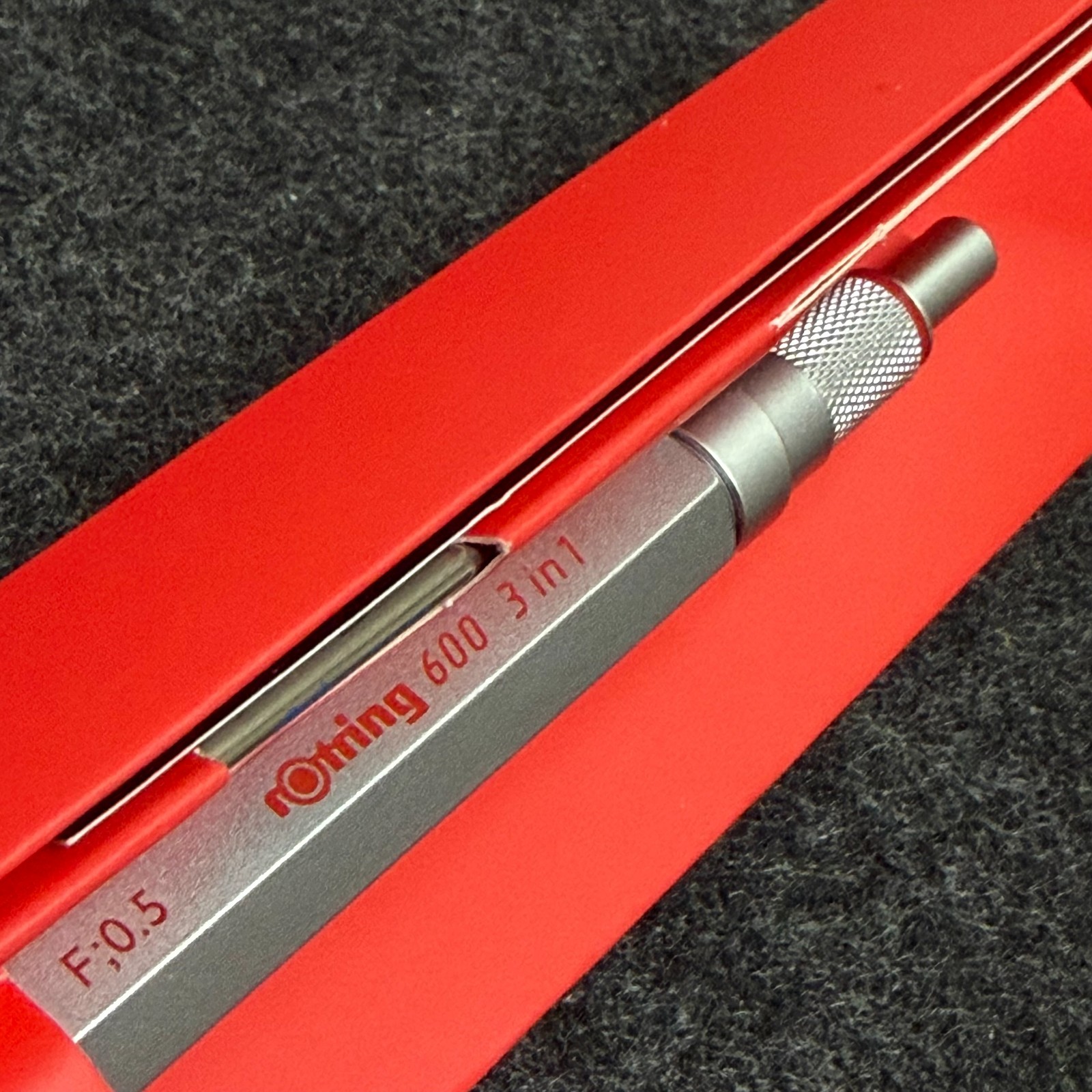 rOtring 600 3 in 1 Silver Multi Pen Mechanical Pencil 0.5mm MPN 2164109