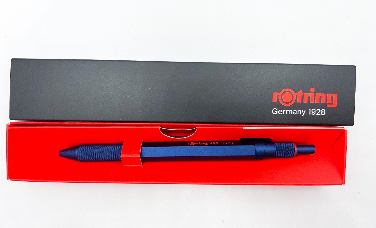 New rotring trio Blue 3 In 1 Ballpoint Pen Mechanical Pencil Box Include