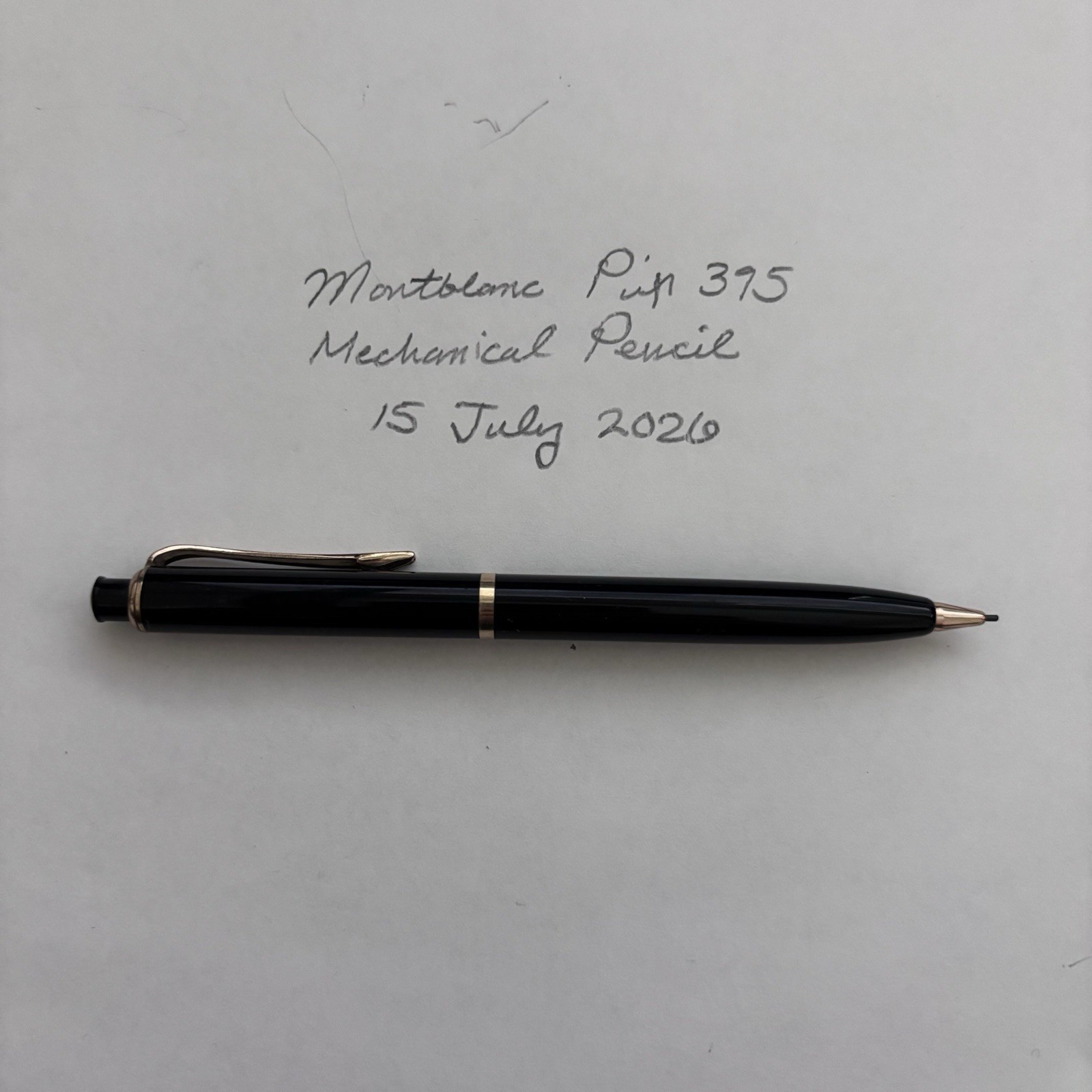 Vintage 50s Montblanc Pix Mechanical Pencil Black Resin With Gold Good Condition