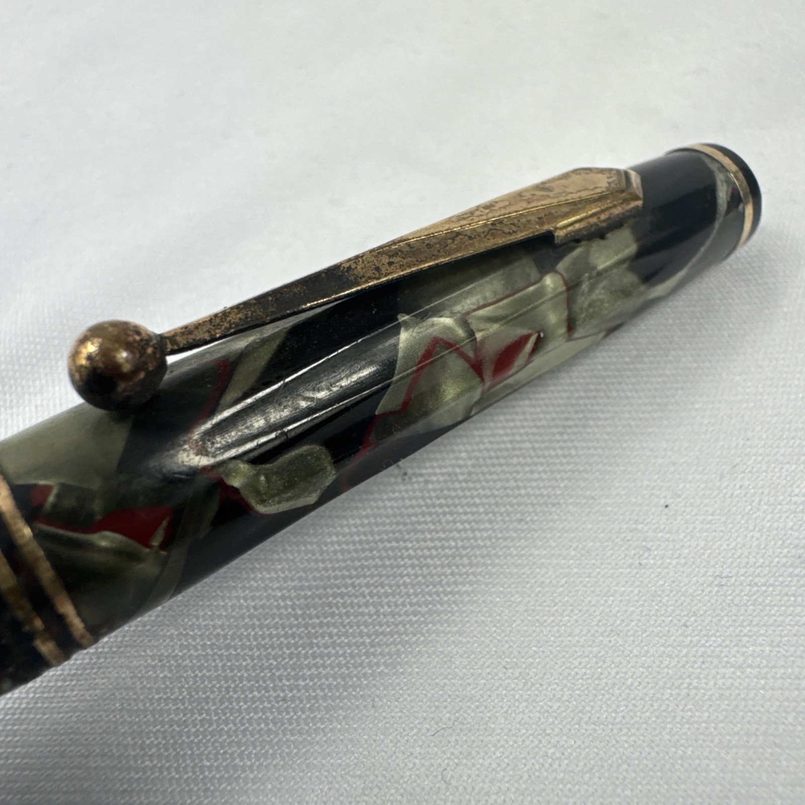 Vintage PARKETTE Made By Parker Mechanical Pen Marbeled Rare Writing Instrument