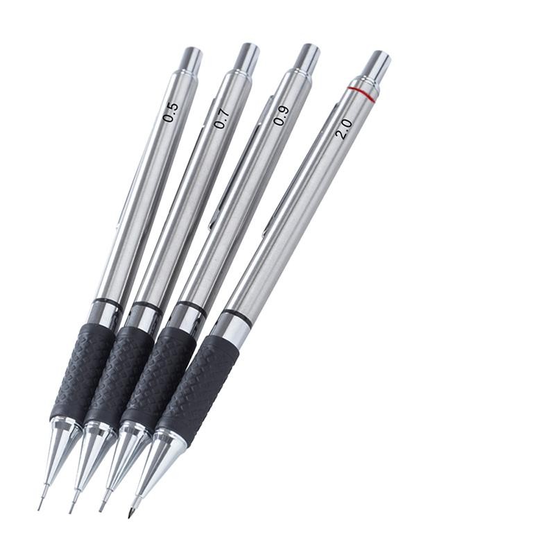 Automatic Metal Mechanical Pencil Set Drawing Multi Size Leads