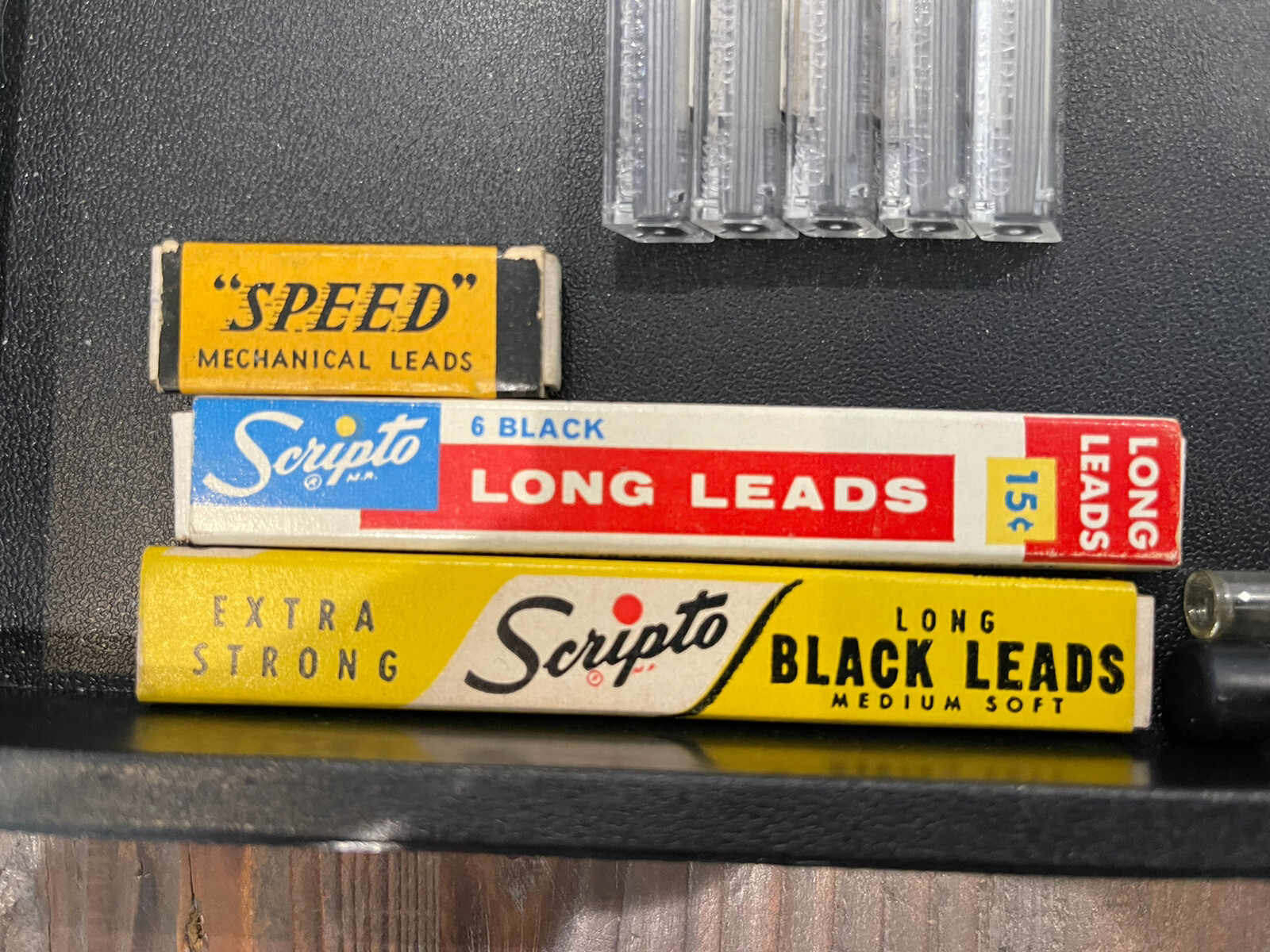Vintage Lot of Pentel Mechanical Pencil Leads Erasers Clic Eraser Scripto Cross