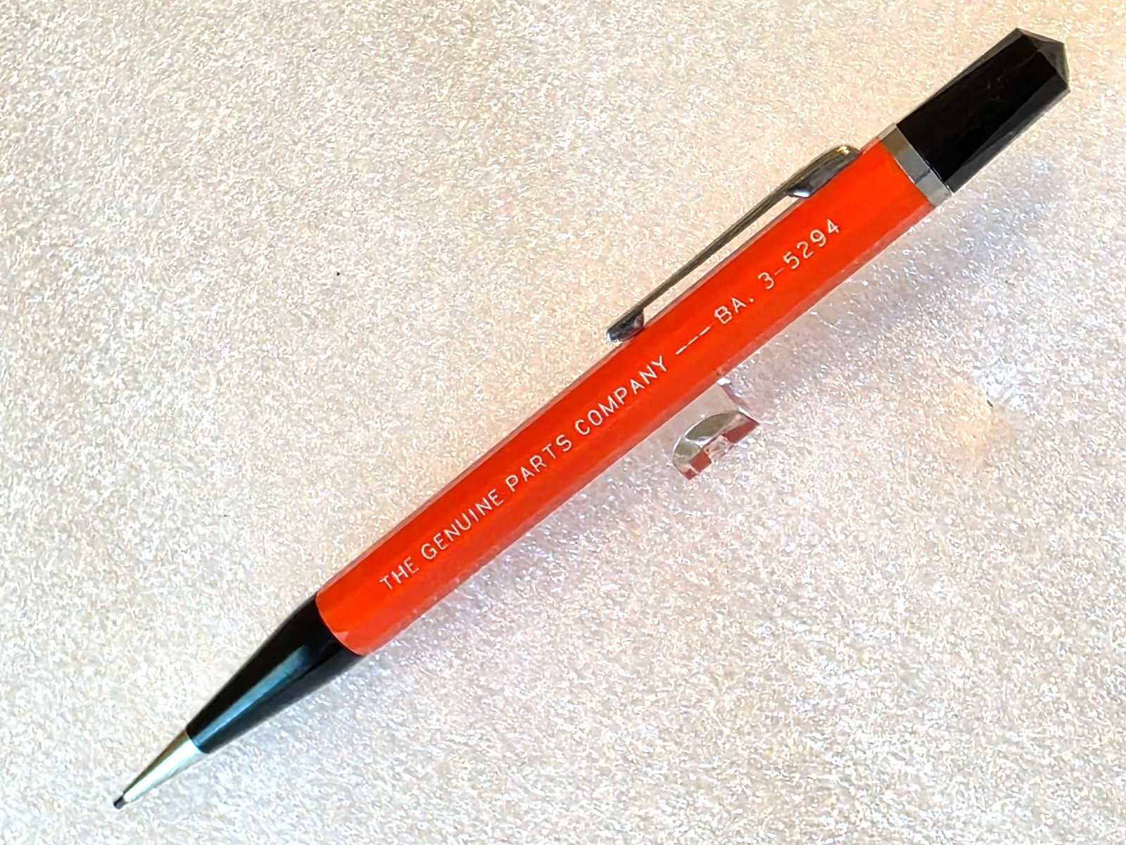 VTG (Large Autopoint GENUINE PARTS Advertising Mechanical Pencil ORANGE Rare 50s