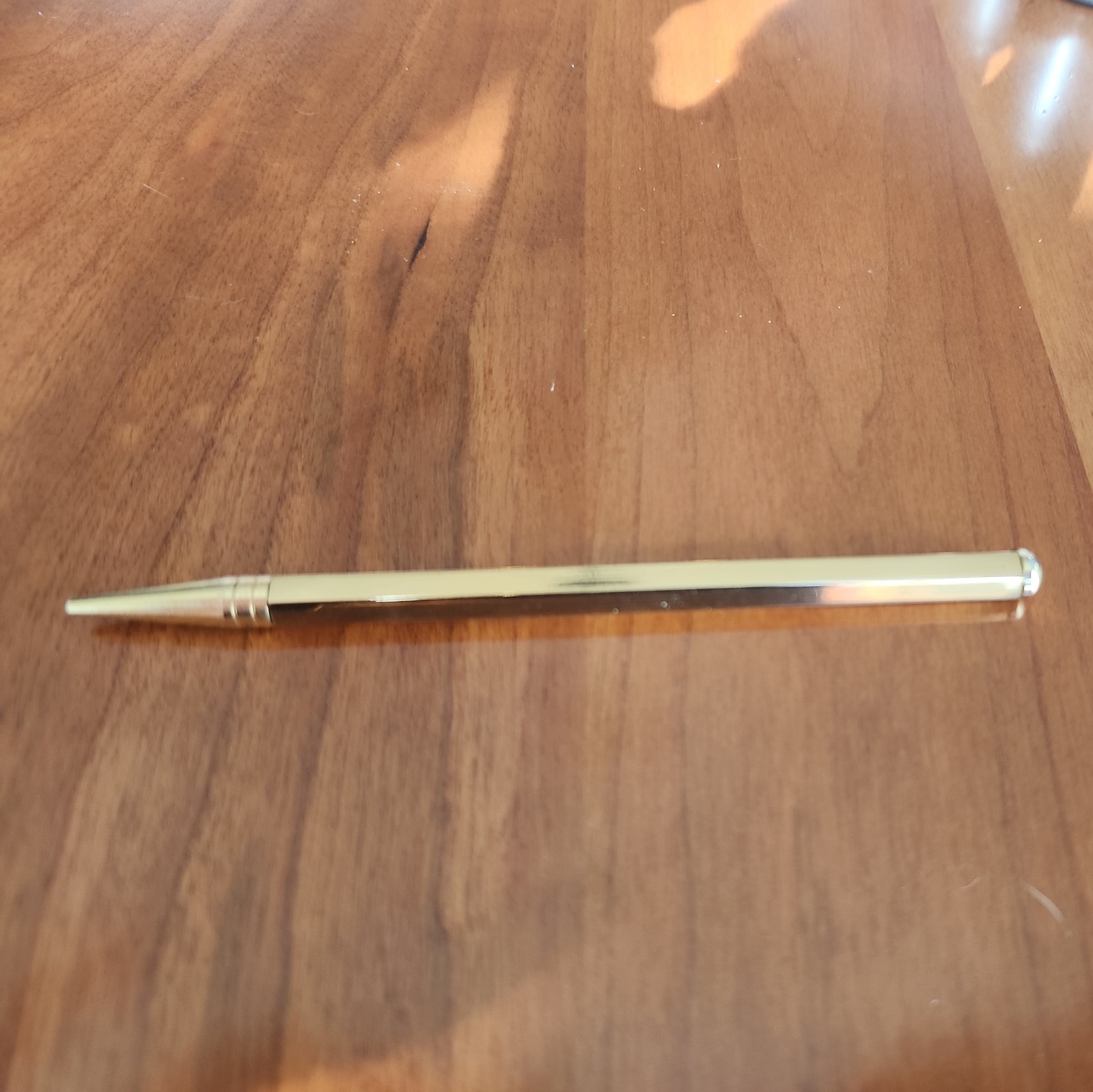 Vintage 4-1/2″ Mini Hexagonal Mechanical Pencil with Brass Housing and Lead