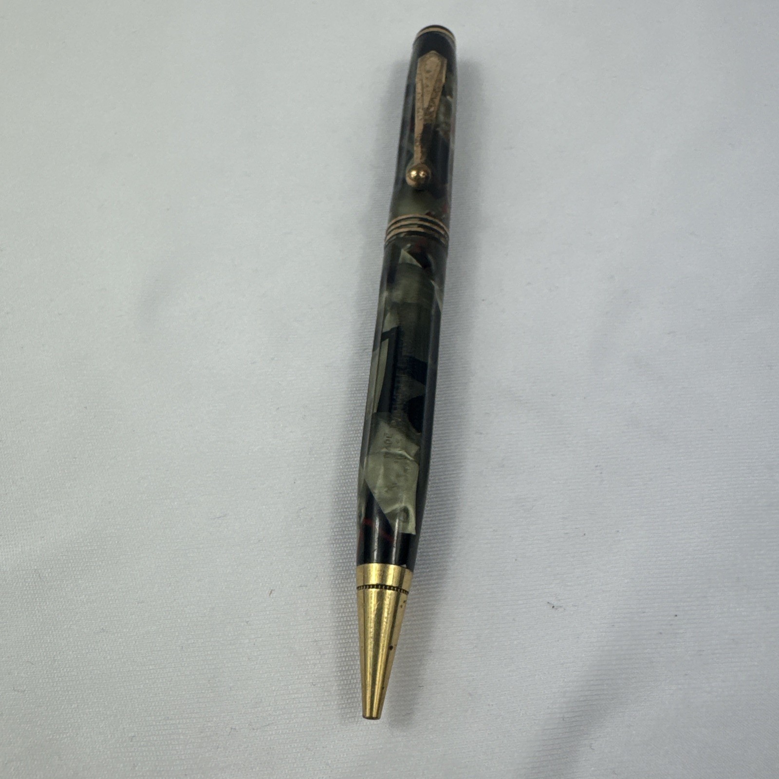 Vintage PARKETTE Made By Parker Mechanical Pen Marbeled Rare Writing Instrument