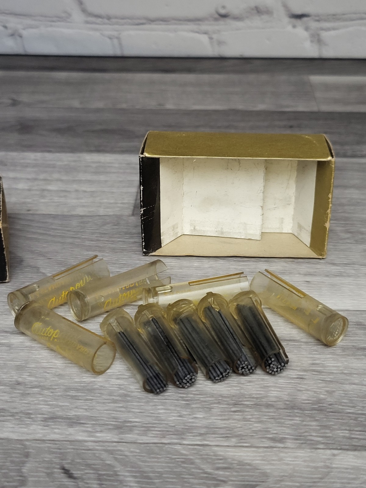 Vintage Autopoint Pencil Lead Black No 43N B Standard 5 Tubes w/ Original Box