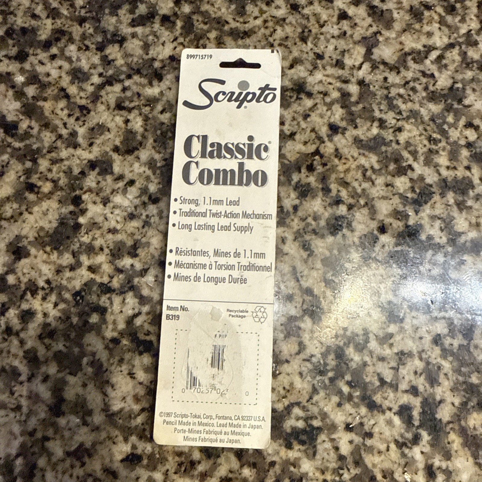 VTG Scripto Classic Combo Twist Mechanical Pencil w/ Refill 02319 Grey NOS 1997