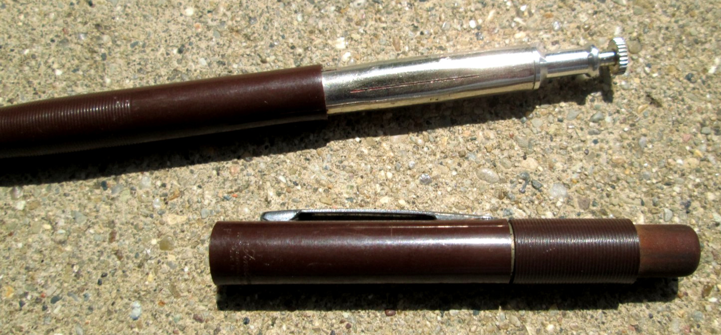 Fineline Brand Brown Thin Mechanical Pencil Vintage As-Is