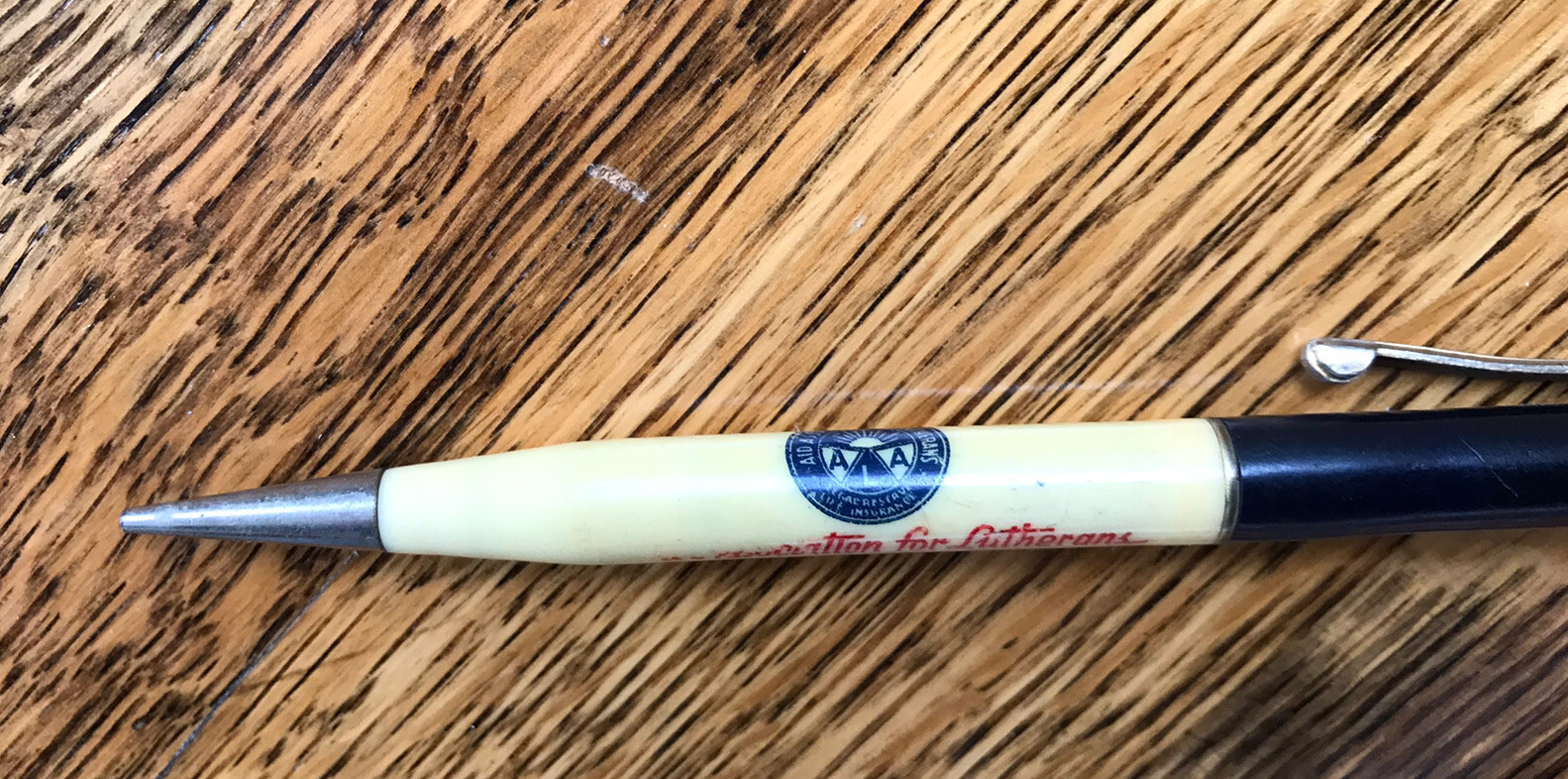 Vtg 1950s Mechanical Pencil Aid Association For Lutherans Insurance AAL