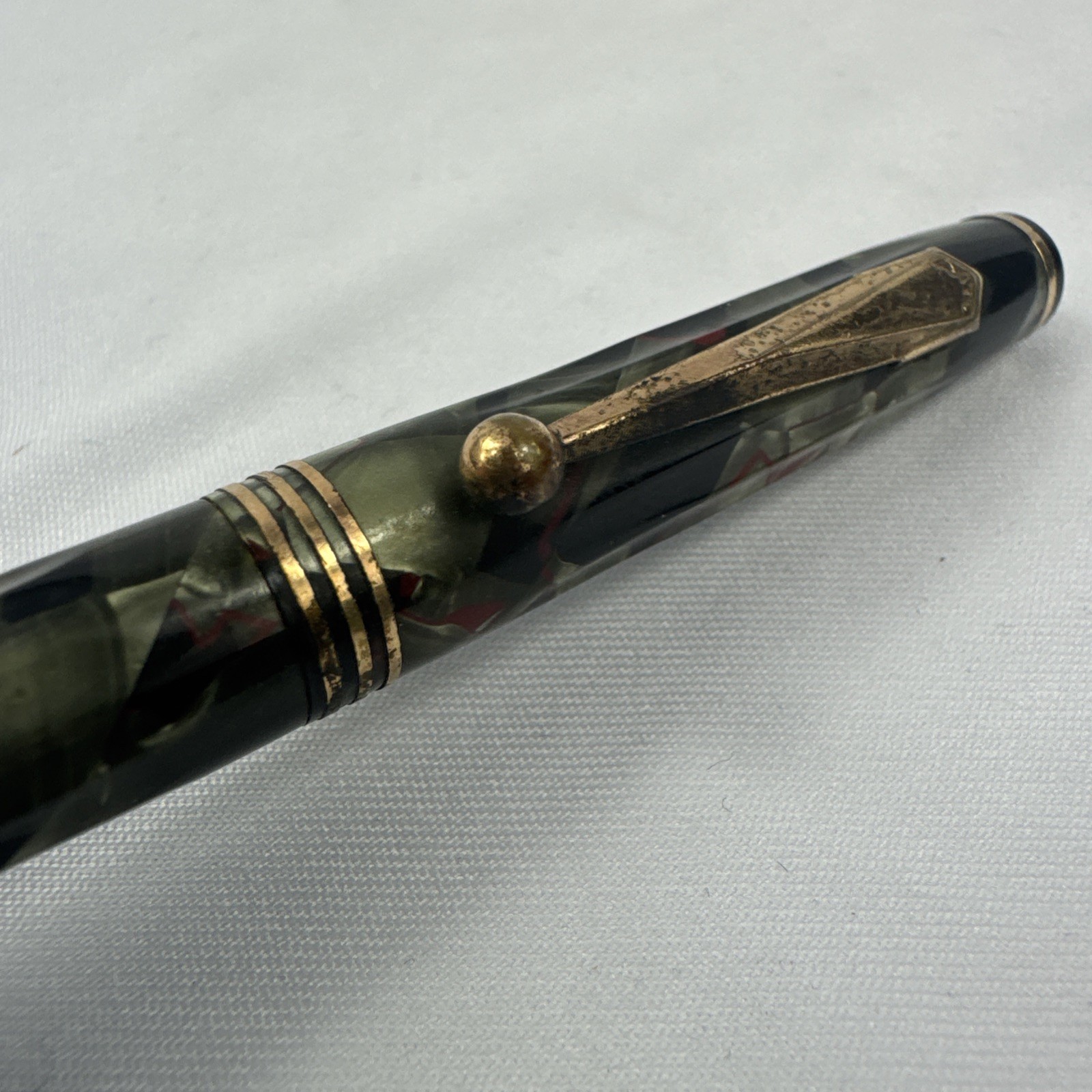 Vintage PARKETTE Made By Parker Mechanical Pen Marbeled Rare Writing Instrument