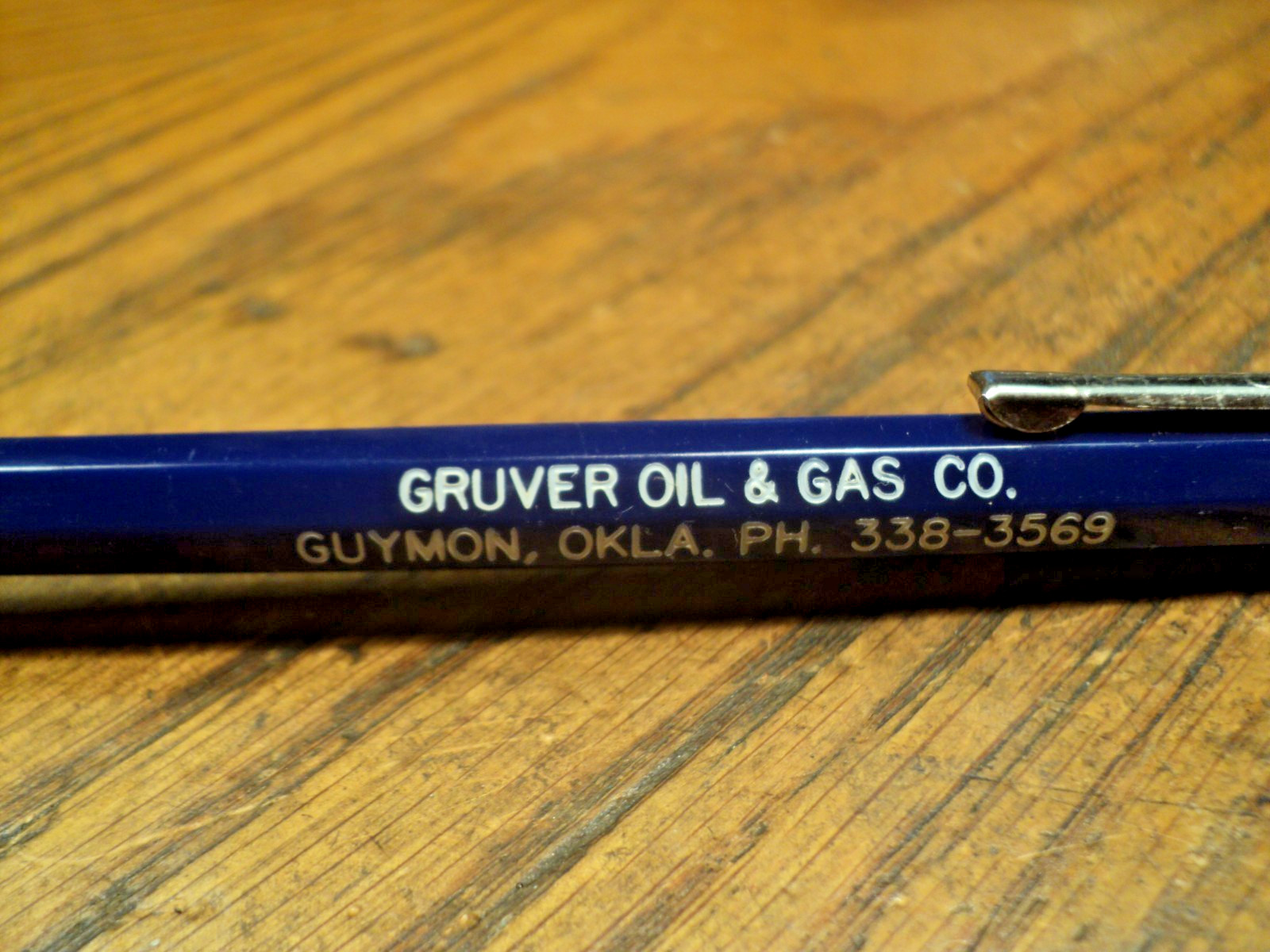 Vintage Durolite Mechanical Pencil Gruver Oil & Gas Co 5-58″ Long USA