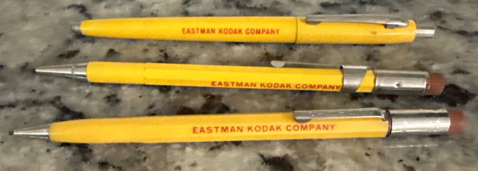 Vtg KODAK Mechanical Pencil Lot, 2 Pencils. 1 Pen And 1 Holder