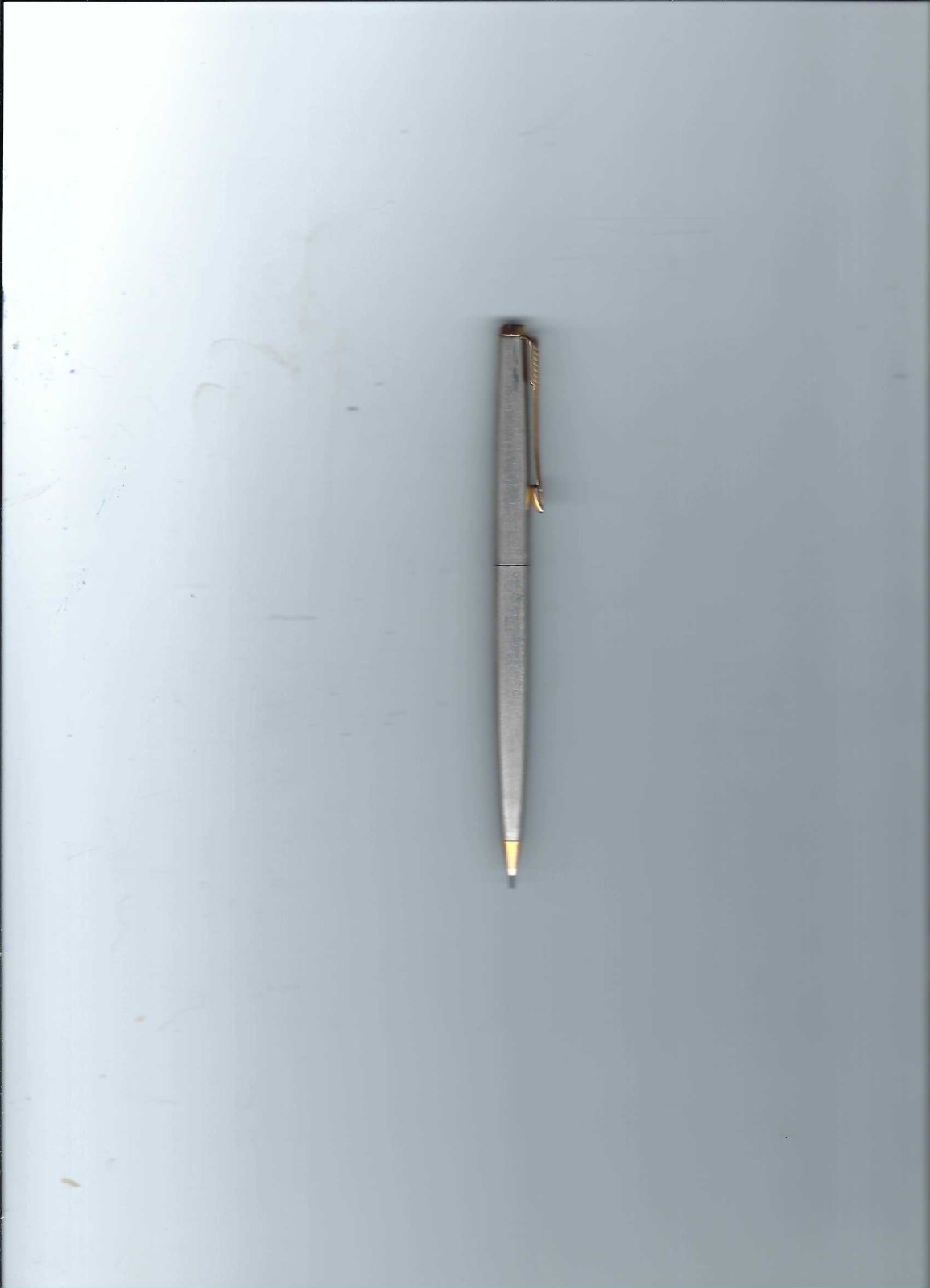 Vtg. Parker Brushed Stainless Steel & Gold Trim Twist Mechanical Pencil-U.S.A.