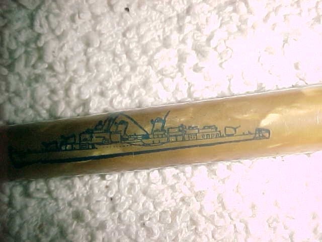 4 PENCILS vntg JOHN DEERE – GULF OIL TOP – U S S RUPERTUS NAVY and PETER PEN
