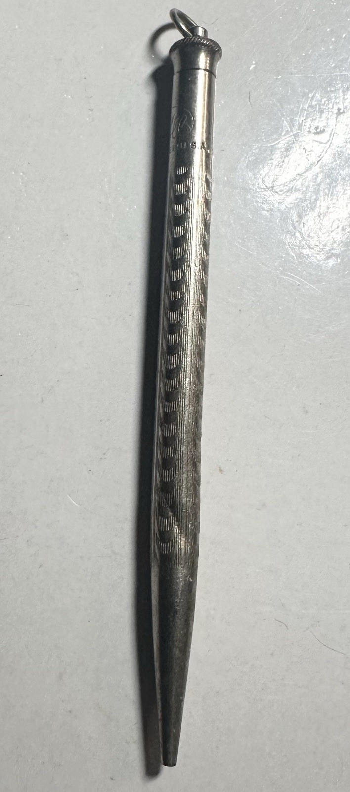 Vintage Ingersoll Redipoint Silver Ring Top Mechanical Pencil 1920s Fob