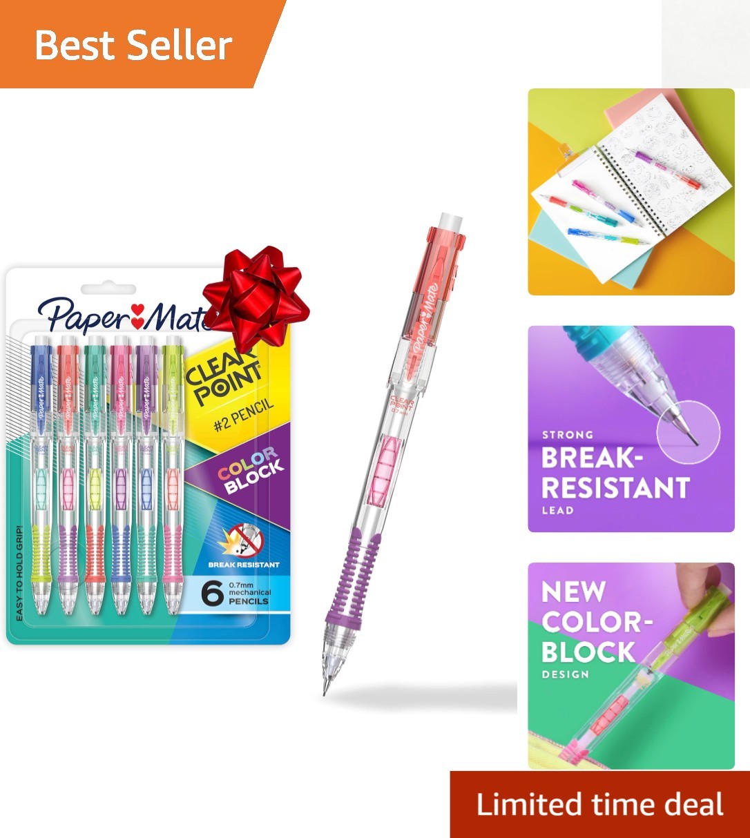 6-Piece Clearpoint Mechanical Pencils – Durable, Comfortable, and Stylish Design