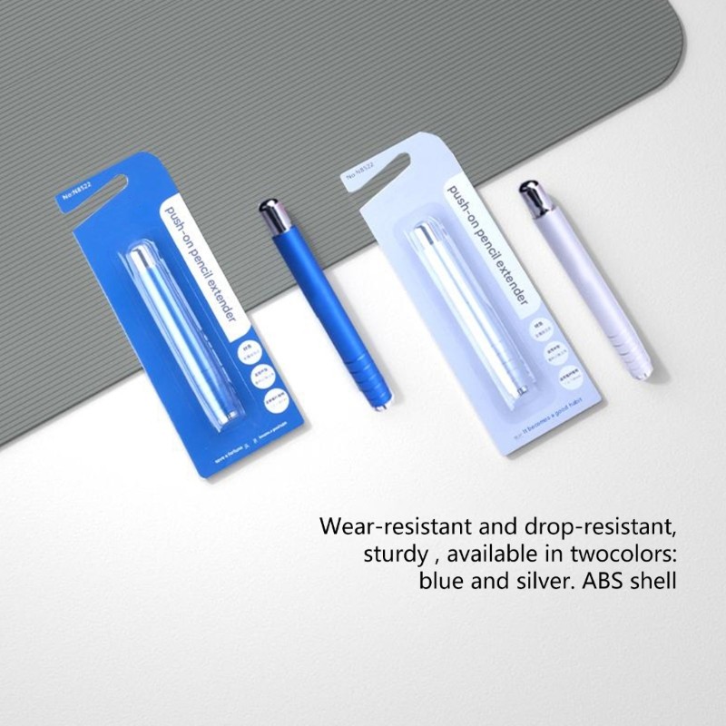 2Pcs Ergonomic Pencil Extender Metal Pencil Holder for 7MM-7.8MM Diameter Pencil