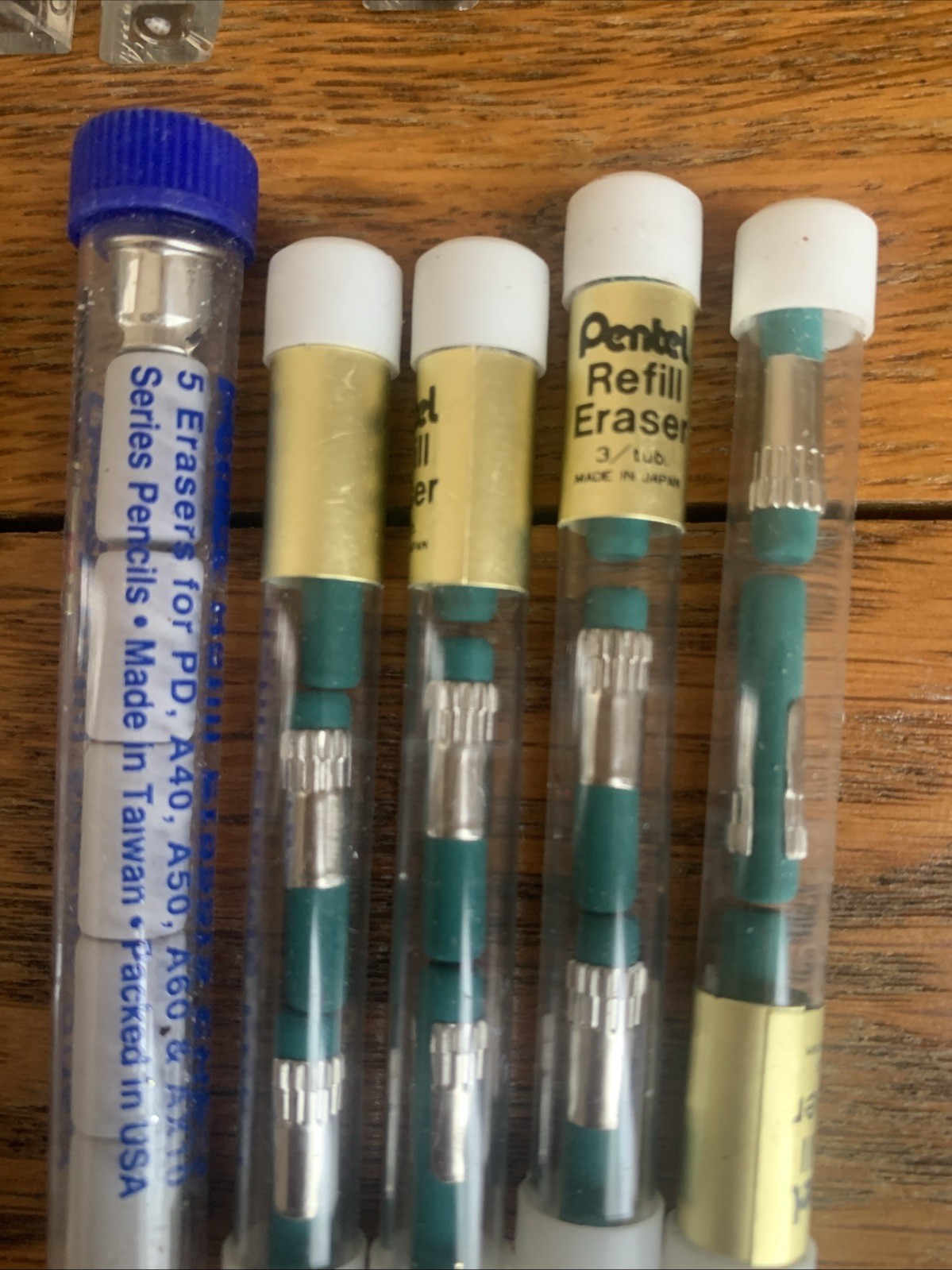 Vintage Pentel Pencil Leads Assorted and Erasers Mechanical Pencil