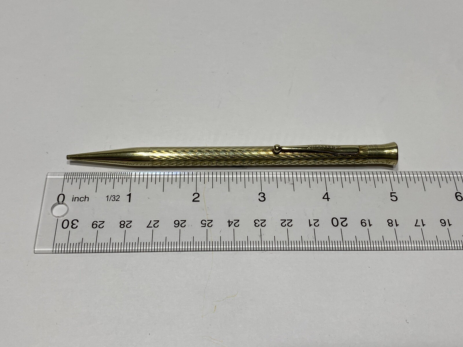 SHEAFFER’S GOLD FILLED ART DECO FLAT TOP TWIST MECHANICAL PENCIL