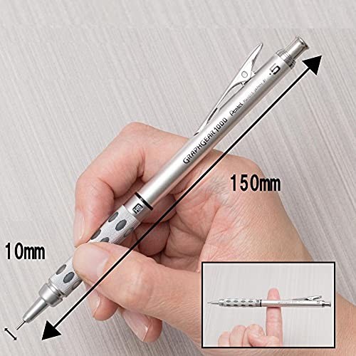 Pentel Graph Gear 1000 Mechanical Drafting Pencil 0.9mm PG1019 Silver Japan NEW