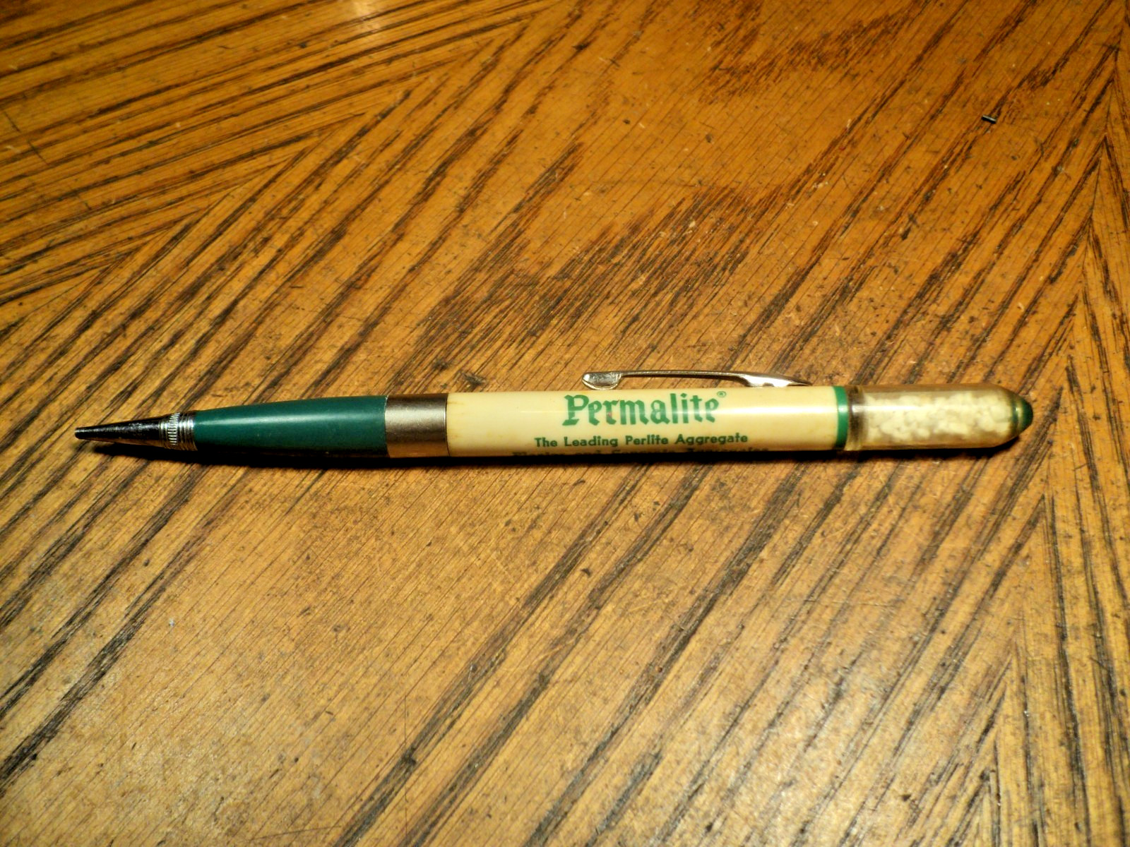 Vintage Mechanical Pencil Permalite Clear Top 6-1/18″ Long Unbranded Cracked