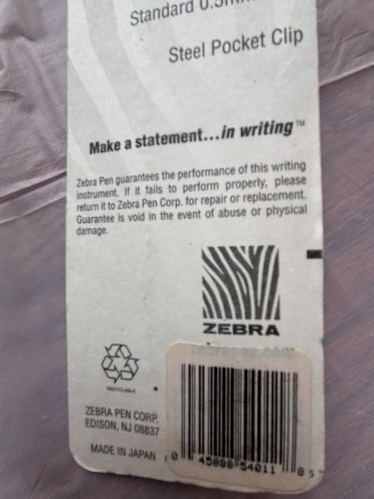 Vintage Zebra M- 301 Mechanical Lead Stainless Steel Barrel Pencil NOS