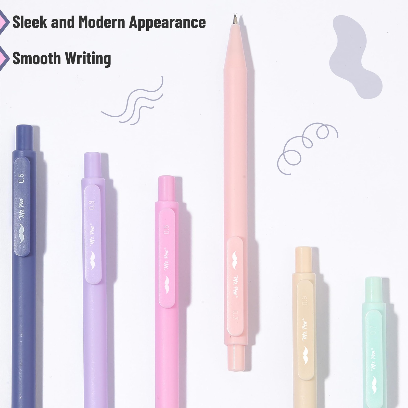 Mr. Pen- Pastel Mechanical Pencil Set with Lead Refills & Erasers, Multicolor