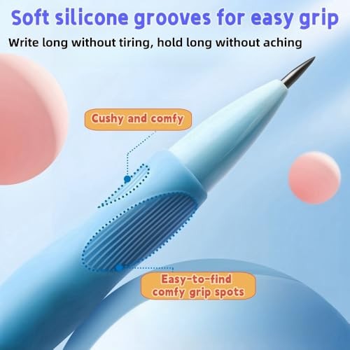 Handwriting thick mechanical pencils with grip: 2.0MM HB 2 pack blue&yello