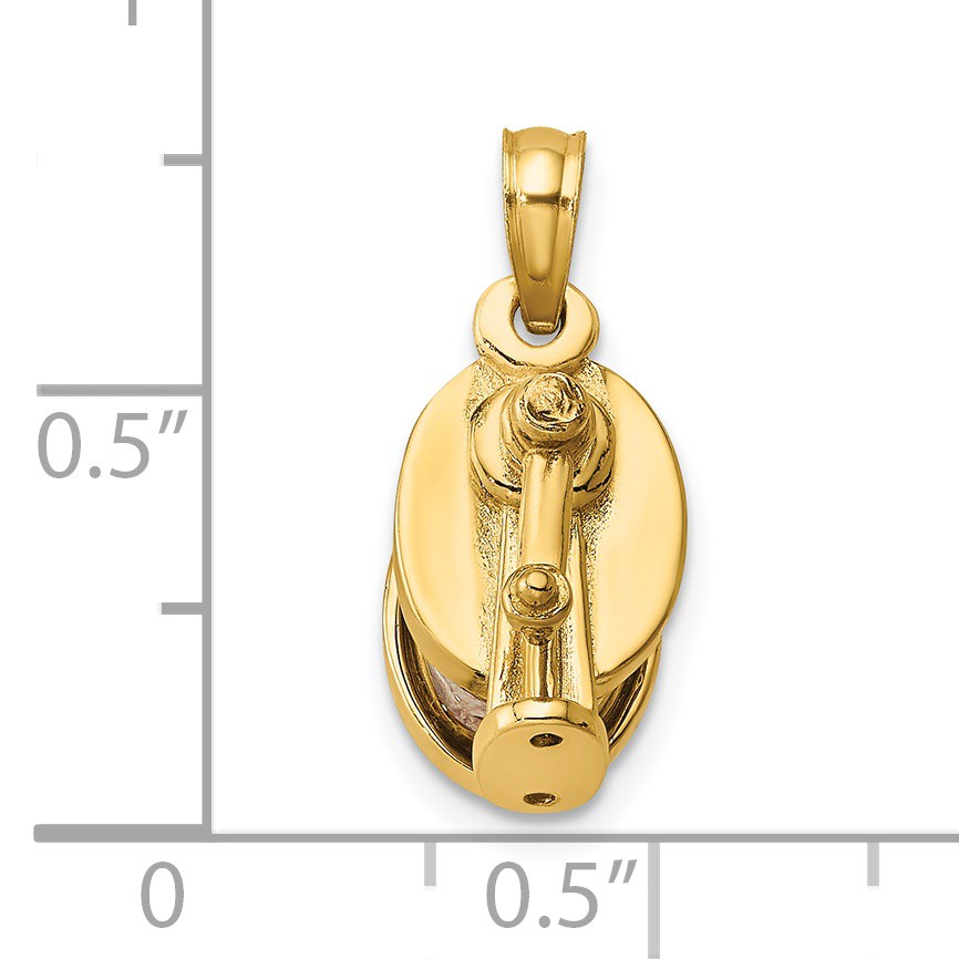 14K 3-D Moveable Pencil Sharpener Charm K7313