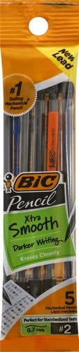 BIC Mechanical Pencil, Medium Point, 5 Count (Pack of 1), Green, Blue, Red