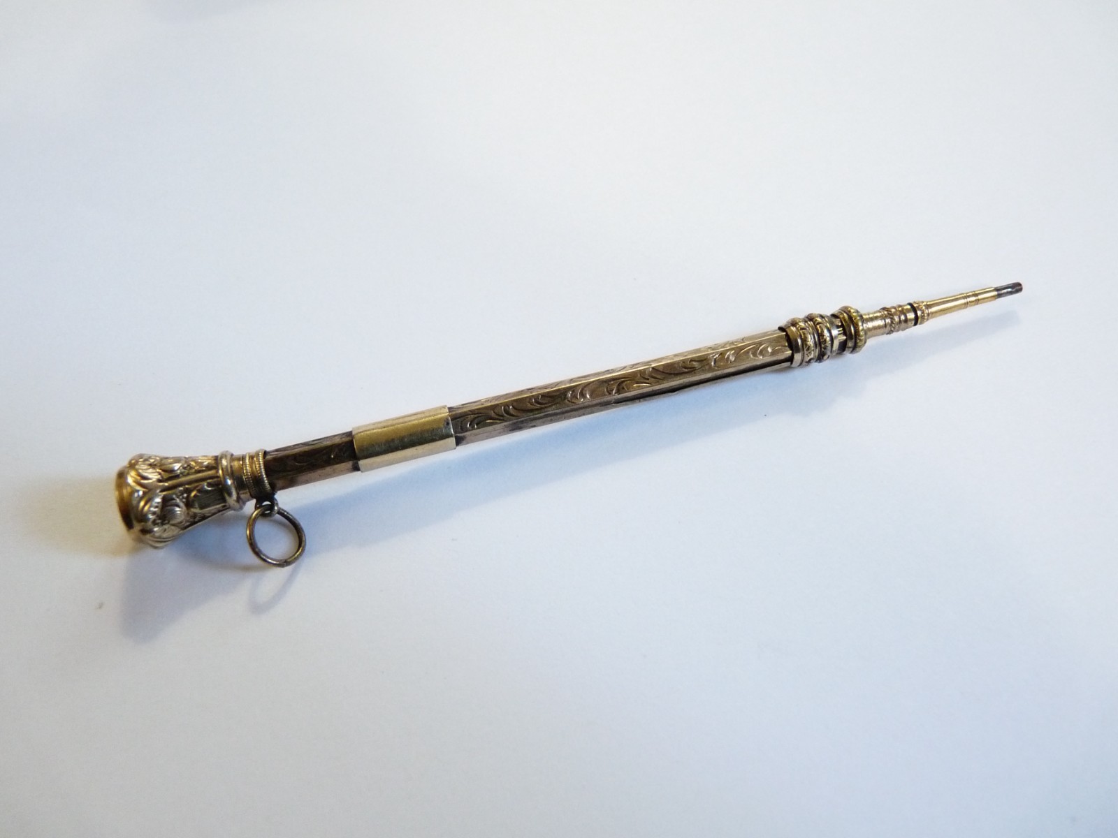 Antique Vintage Victorian Era 14k Gold Filled Propelling Pencil Machanical