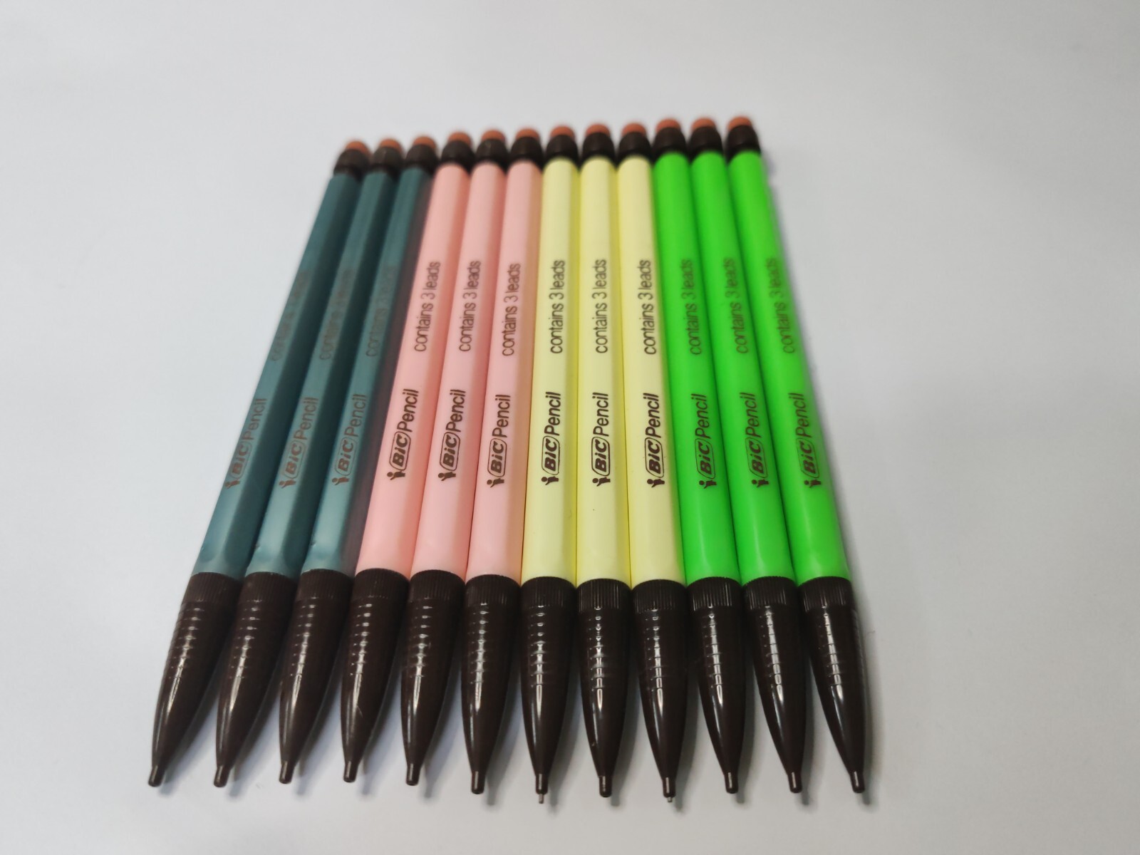 Bic New Vintage Very Rare Color Mechanical Pencil 12 Pcs / France , 80S