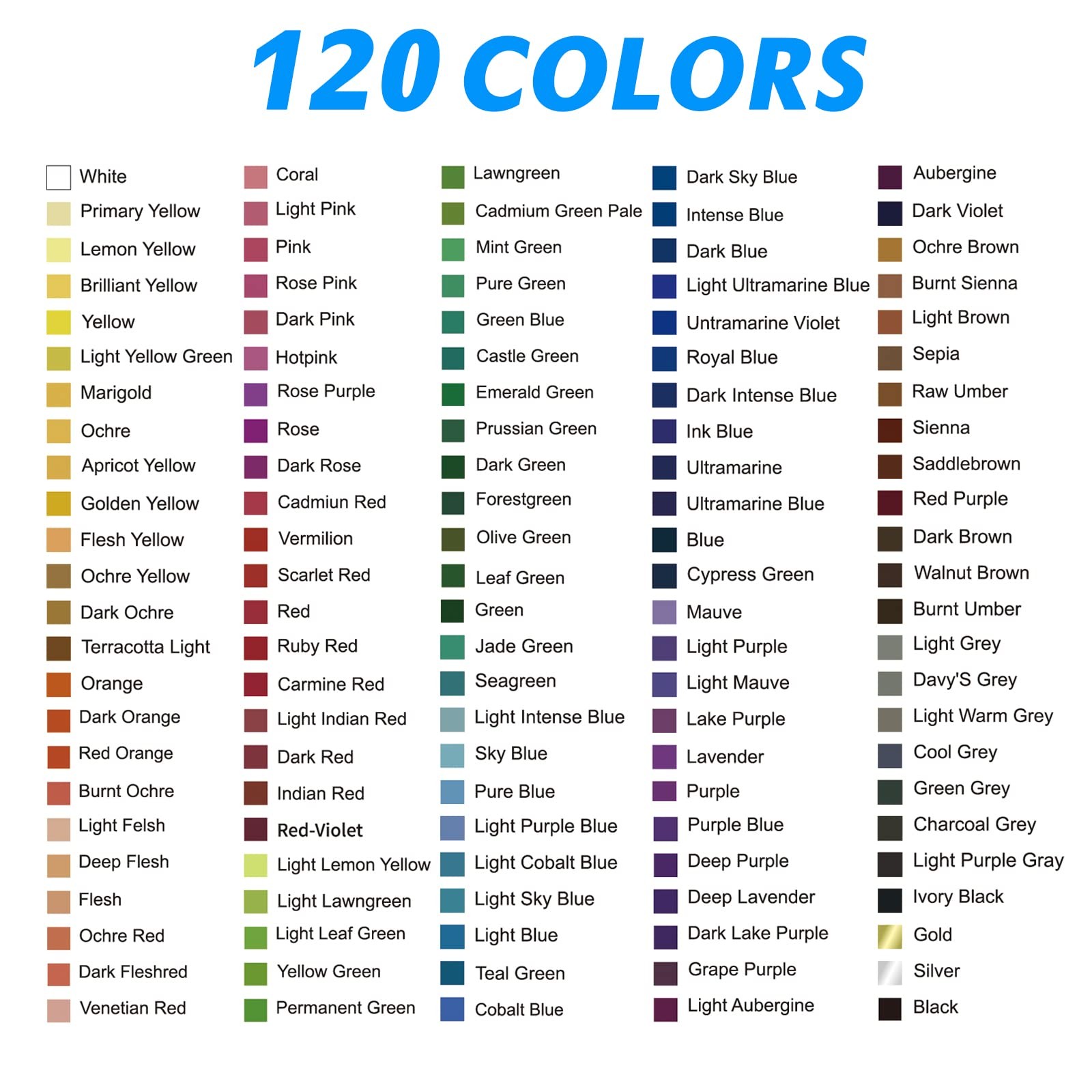 H & B 120 Colored Pencils Set, Art Pencil Kit for Adult 120, Multicolor