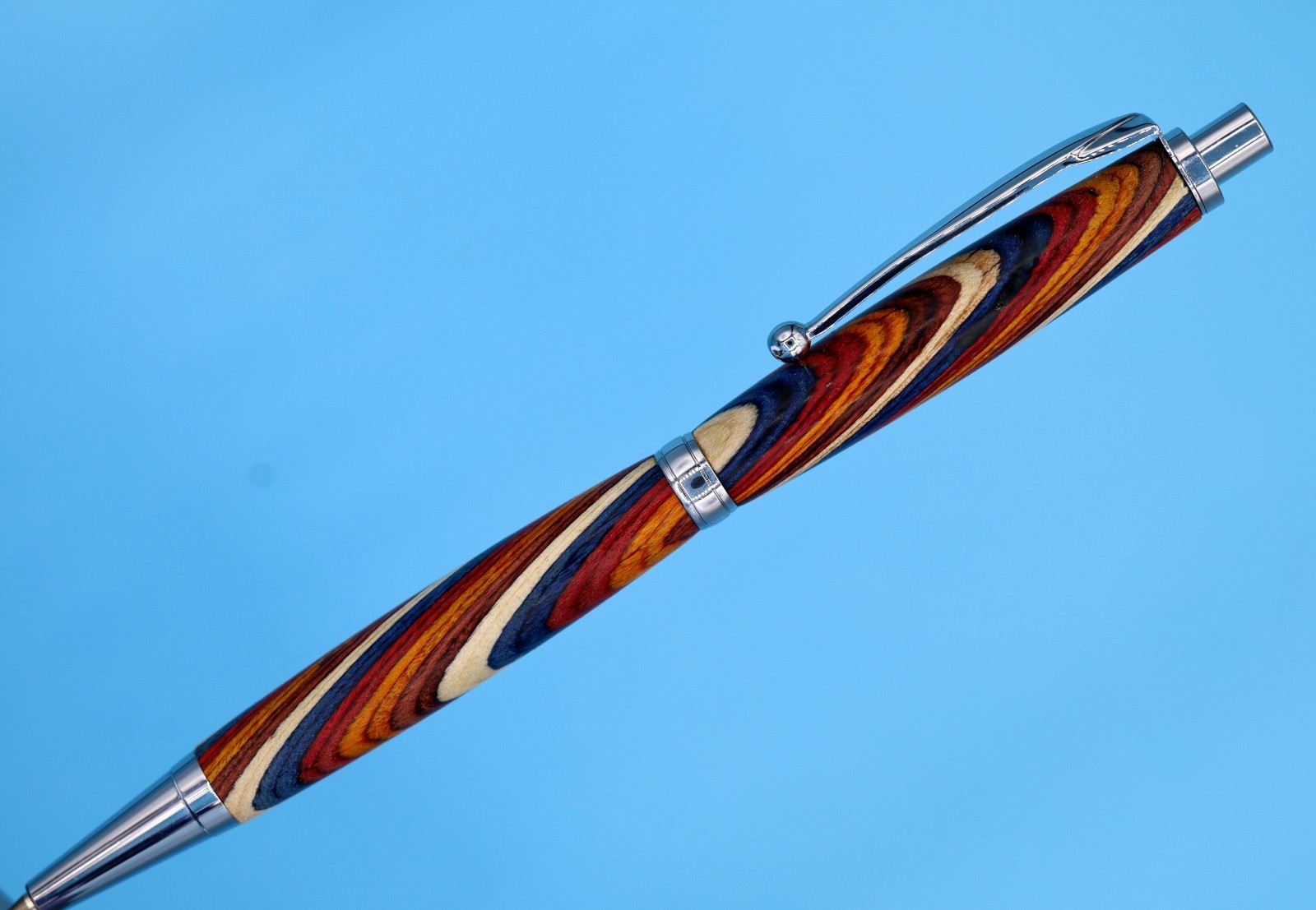 Luxury ColorGrain Wood Mechanical Pencil Chrome 0.7mm + Extra Lead/Erasers Gift