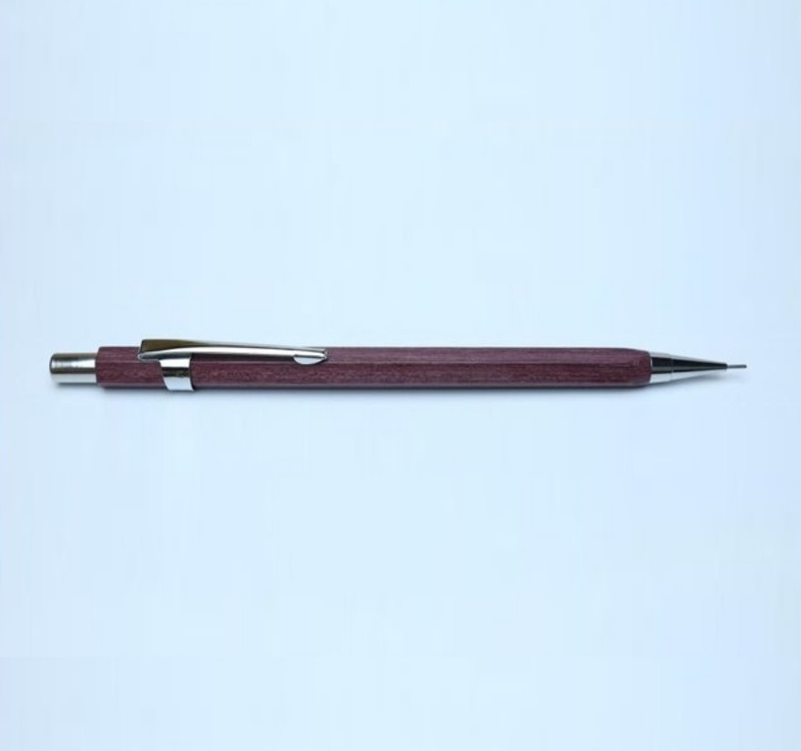 Handmade Mechanical Pencil Purpleheart Wood Twoonewood Hexagonal 0.5mm Handcraft