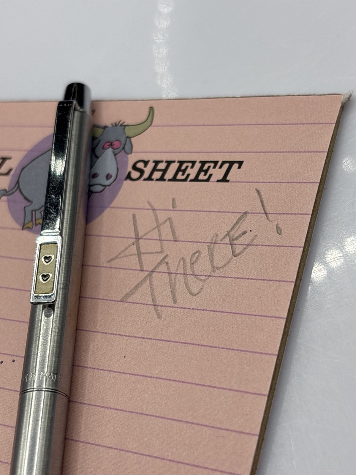 Vtg Papermate Double Heart Mechanical Pencil Stainless Steel. Front Load Lead.