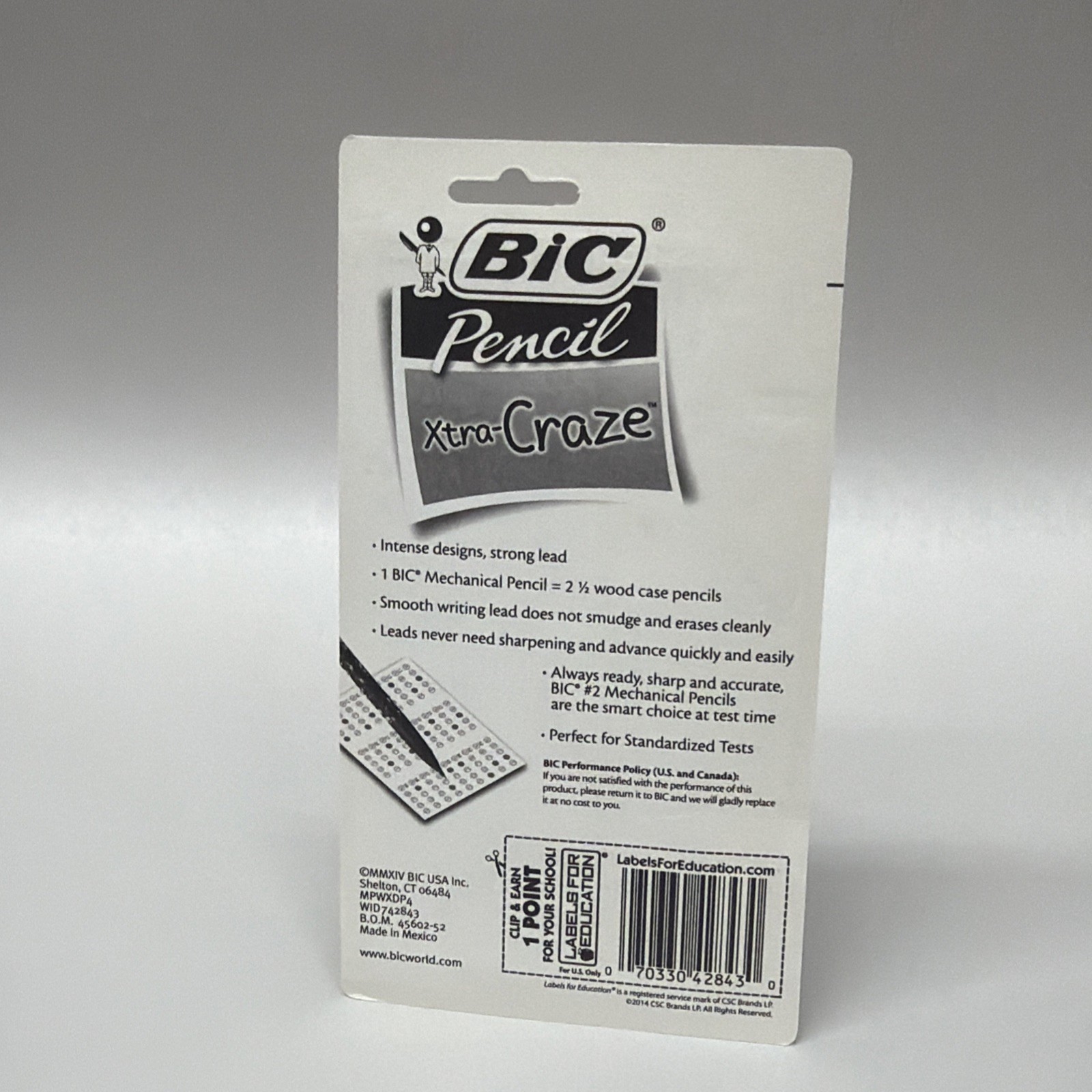 NEW Old Stock 2014 BIC Xtra-Craze Intense Design 4pk No. 2 Mechanical Pencils