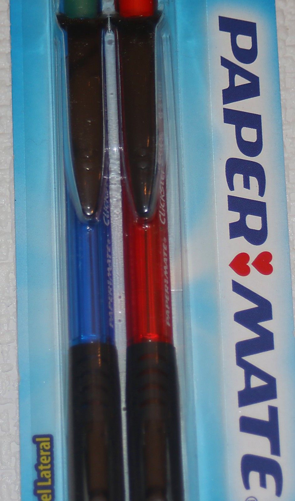 PAPER MATE Vintage Clickster Grip Mechanical Pencils 0.5mm Red Blue 2-Pack NOS