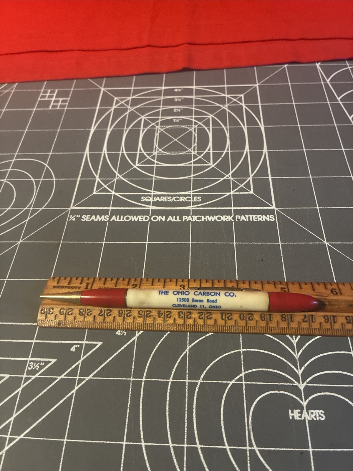 Vintage Red Point Ohio Carbon Co. Mechanical Pencil Made in USA Very Rare Item!!