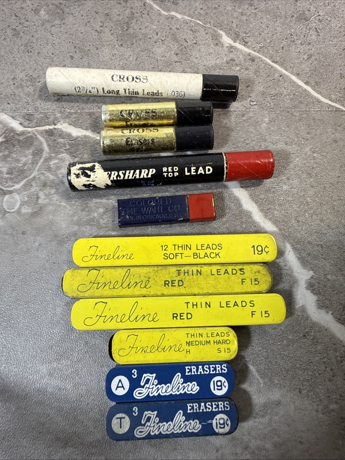 Drawing Leads & Erasers Collection Various Colors & Sizes Cross Fineline Whal